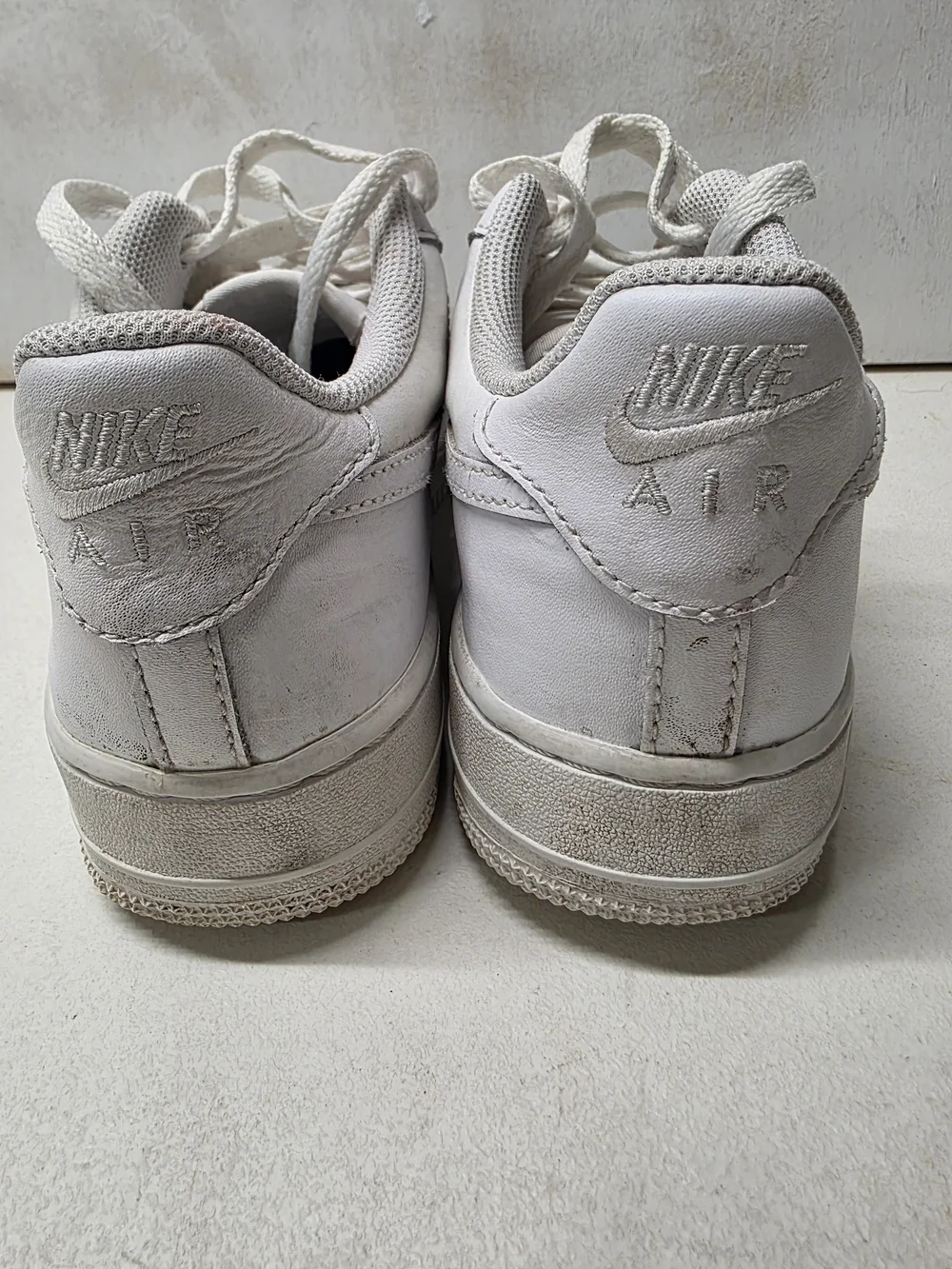 Nike Air Force 1 Low GS Triple White 314192-117 Size 7Y AF1 Sneakers Used